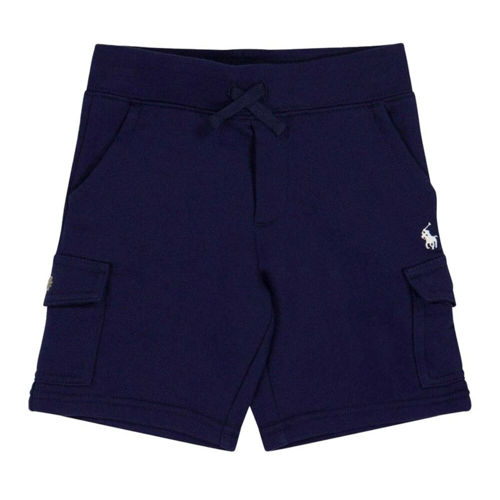 Ralph Lauren Boys Embroidered Logo Cargo Shorts / Navy